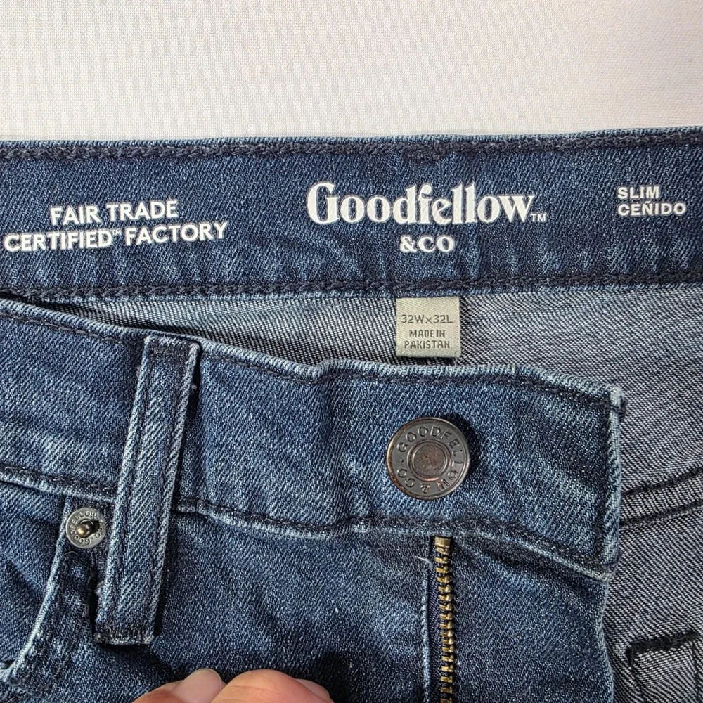 NWT Goodfellow & Co Mens Slim Fit Jeans Dark Wash Indigo 32x30
